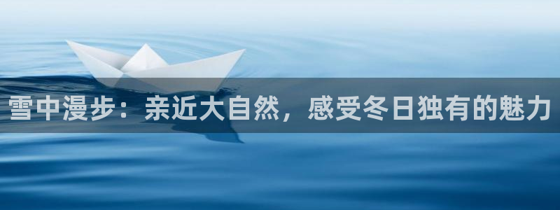 新宝gg 登录页面：雪中漫步：亲近大自然，感受冬日独有的魅力